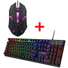 Techsconnect 104-key backlit mechanical gaming keyboard with waterproof luminous design, wired connection, and matching mouse for PC and laptop.