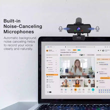 Dolphin Tracker 1440p Full HD PC webcam with built-in microphone and adjustable tripod for clear video calls and recordings