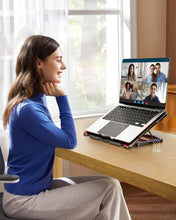 Techsconnect 17.3-inch laptop cooling pad with red LED lighting and five dual fans for effective cooling and airflow.