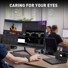 Techsconnect 24-inch curved gaming monitor with 180Hz refresh rate, 1ms response, FHD, HDMI, DisplayPort, FreeSync, eye care technology.
