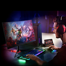 Techsconnect 24-inch curved gaming monitor with 180Hz refresh rate, 1ms response, FHD resolution, HDMI, DisplayPort, FreeSync, eye care.