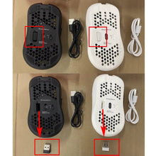 Techsconnect 2.4GHz wireless RGB backlit gaming mouse with 6 buttons, adjustable DPI, Type-C recharge, ergonomic honeycomb design.