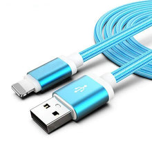 Three 10-foot heavy-duty braided iPhone Lightning USB cables from DailySale, durable mobile charging accessories.