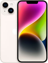 Factory unlocked Apple iPhone 14 in various storage options with 100% battery, sealed in original packaging.