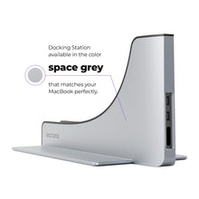 Ascrono MacBook docking station with multiple ports for easy connectivity, sleek design, and modern workspace setup.
