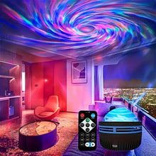 Techsconnect Aurora Borealis starry sky projector night light with remote, featuring galaxy effects and 7 lighting options.