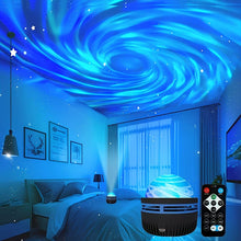 Techsconnect Aurora Borealis Starry Sky Projector night light displaying colorful galaxy and star effects with remote control.