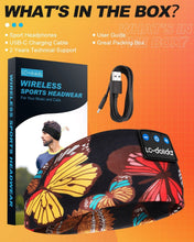 Techsconnect Bluetooth 5.4 sleep headband with wireless sports earphones, speaker, microphone, butterfly design for meditation and travel.