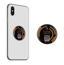 Digital find my phone tag from Mobile App I Android Mobile App, showing a small electronic device for locating a smartphone.
