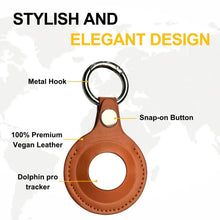 Two Dolphin Smart Tracker Pro cases made of premium vegan leather, designed for secure protection and stylish storage.