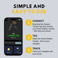 Dolphin Tracker Mini device with sleek design, small size, and replaceable battery, used for tracking and locating dolphins.
