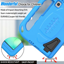 Blue kids' shockproof case with built-in screen protector for Samsung Galaxy Tab A11, A9, and A7 Lite 8.7-inch tablets.