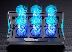 Foldable Dolphin Tracker laptop radiator cooling base with RFID for desktop cooling and heat dissipation.