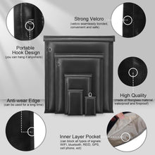 Set of five large Techsconnect Faraday bags for laptops, tablets, phones, and car keys, providing wireless signal blocking.