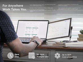 Lite Mobile Pixels 12.5-inch Full HD IPS portable monitor for laptops by techsconnect, featuring USB-C extension and plug-and-play.