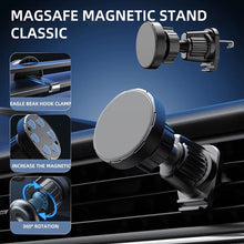 Techsconnect magnetic car phone holder for 4.7-7 inch smartphones, mounted on air vent, shockproof design, GPS compatible.