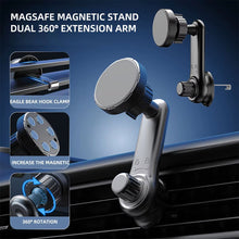 Techsconnect magnetic car phone holder for 4.7-7 inch smartphones, air vent mount with shockproof and GPS clip functionality.