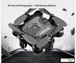 Mini folding drone from Dolphin Tracker with RFID for compact aerial photography and easy portability.