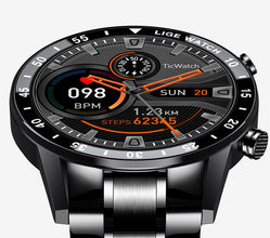 Dolphin Tracker multifunctional smart watch with Bluetooth call, pedometer, blood pressure, heart rate monitor, and waterproof design.