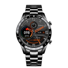 Dolphin Tracker multifunctional smartwatch with Bluetooth call, pedometer, blood pressure, heart rate monitor, and waterproof design.
