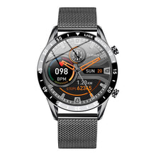 Dolphin Tracker multifunctional smart watch with Bluetooth call, pedometer, blood pressure, heart rate monitor, and waterproof design.