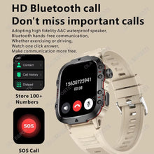 Techsconnect men's smartwatch with flashlight, Bluetooth calls, fitness tracking, IP68 waterproof design for Android and iOS.