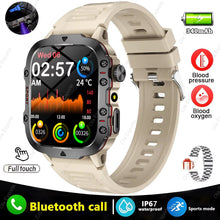 Techsconnect men's smartwatch with flashlight, Bluetooth call, fitness tracking, IP68 waterproof design for Android and iOS.