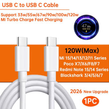 Techsconnect USB Type C cable with turbo fast charging for Mi, Redmi Note, Poco F8 X8 X7, compatible with high wattage devices.