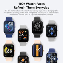 Techsconnect P81 voice calling smartwatch with 1.9-inch screen, health monitor, 100+ sports modes, suitable for men and women.