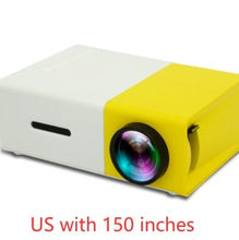 Dolphin Tracker portable 3D HD LED home theater projector with HDMI, USB, and audio ports, compact mini design.