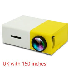 Dolphin Tracker portable 3D HD LED home theater projector with HDMI, USB, and audio ports, compact mini YG300 model.