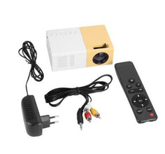 Dolphin Tracker portable 3D HD LED projector for home theater, with HDMI, USB, and audio connectivity, compact mini design.