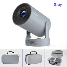 Techsconnect Android 14 8K projector with 1280x720P resolution, dual WiFi, 290 ANSI, and portable design for outdoor cinema use.