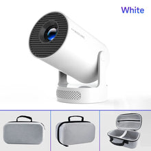 Techsconnect Android 14 8K portable projector with dual WiFi, 290 ANSI brightness, 180° flexible design, and Bluetooth for outdoor cinema.