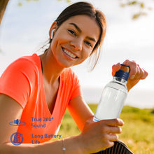Pursonic wireless speaker and hydration water bottle combo, portable 2-in-1 water bottle and sound system for on-the-go use.