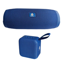Pursonic Wireless Sound Duo portable speakers with sleek design, showcasing their compact size and dual speaker setup for 360° audio.