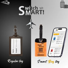 Smart Bag Security Tag by Global Lost Recovery Service, Bengaluru (BLR) pack of 2, lightweight security tags for luggage.