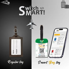 Two Smart Bag Security Tags with Wales flag design, durable security tags by Global Lost Recovery Service for luggage security.