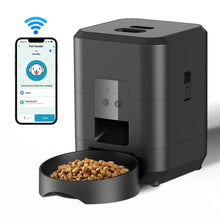 Techsconnect automatic smart pet feeder for cats and dogs, with timed, quantitative food dispensing and a durable bowl.