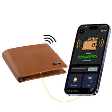 Stitchless Dolphin Tracker RFID smart wallet with sleek design and compact build, featuring integrated RFID blocking technology.