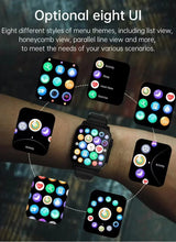 Techsconnect smart watch with Bluetooth, message alerts, heart rate monitor, and sports features for Android and iOS men and women.