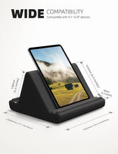 Techsconnect tablet pillow holder stand with soft pad, pocket, and 4 viewing angles for iPad, Kindle, iPhone, and 4-13