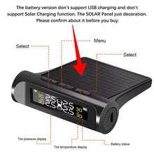 Techsconnect tire pressure monitoring system with external battery sensors and temperature warning for car tyre pressure monitoring.