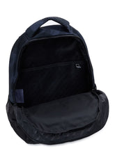Unisex black camo Laredo 19.5-inch laptop backpack by TechsConnect with multiple compartments and padded shoulder straps.