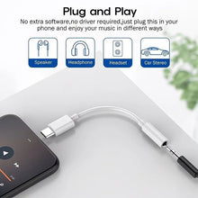 Techsconnect USB Type C to 3.5mm audio adapter connected to headphones for enhanced audio quality.