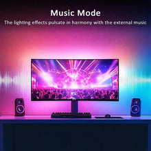 USB RGBIC LED strip lights for PC monitor, app-controlled gaming backlight with music sync, designed for 24-34 inch computer screens.