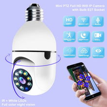 Dolphin Tracker 1080P WiFi bulb camera with 4x zoom, E27 home security monitor, 5G WiFi alarm, and monitor capabilities.
