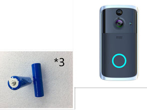 Dolphin Pro WiFi Video Doorbell Camera with sleek design, mounted on a front door, capturing video of visitors.